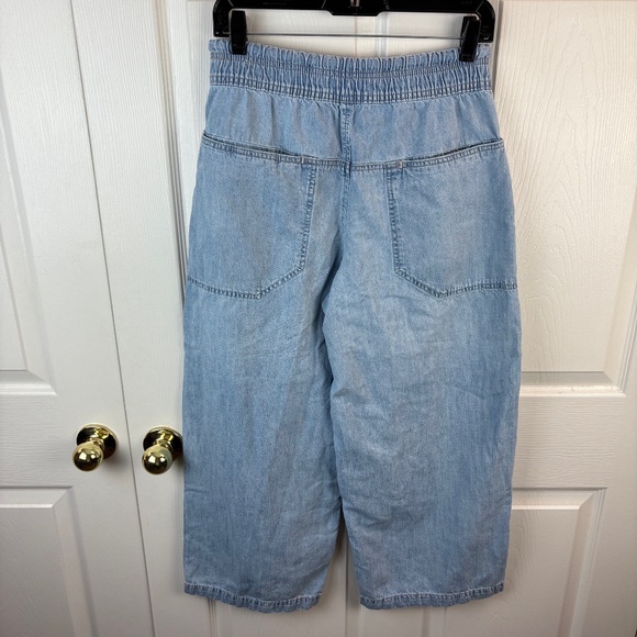 Free People Easy Peasy Pull On Wide Leg Boyfriend Jeans - Picture 2 of 3